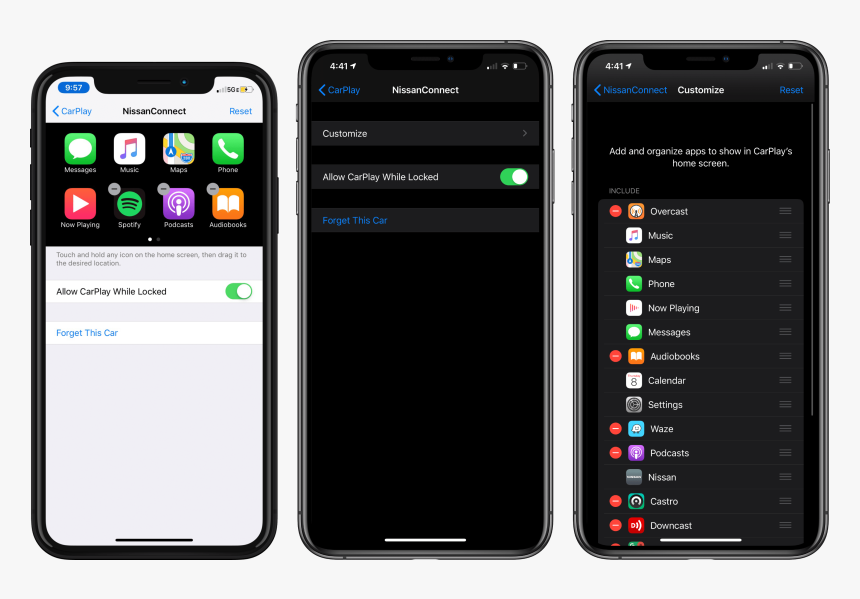 Setting Up Carplay In Ios 12 And Ios 13 (middle And - Ios 13 Carplay Apps, HD Png Download, Free Download