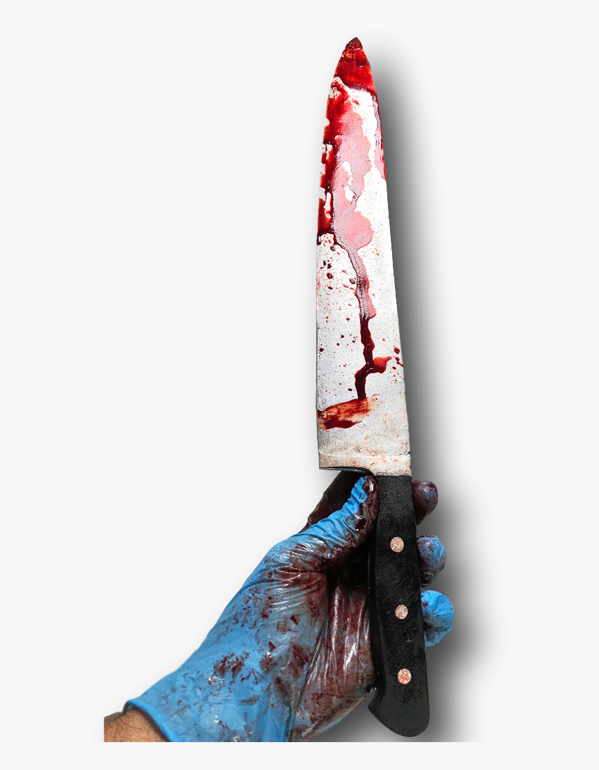 Fake Bloody Myers Kitchen Knife Weapon Halloween Costume - Hunting Knife, HD Png Download, Free Download