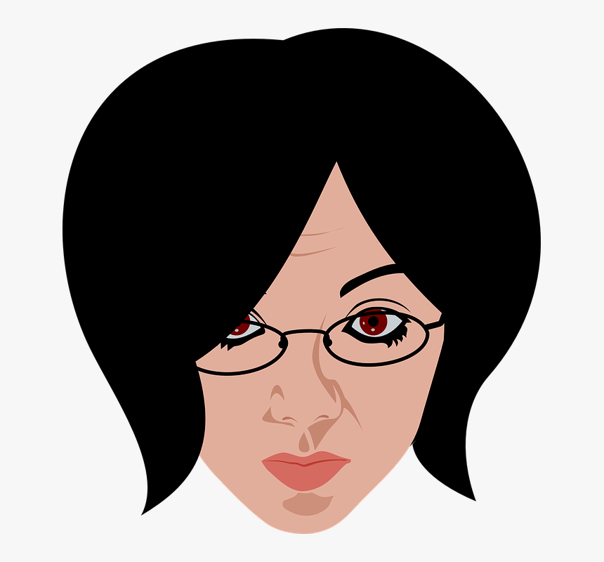 Woman Wearing Glasses Svg Clip Arts - Woman With Glasses Clip Art, HD Png Download, Free Download