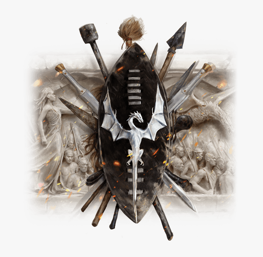 Shield Bristling With Spears And Swords, With A Dragon - Rage Of Dragons Evan Winter, HD Png Download, Free Download