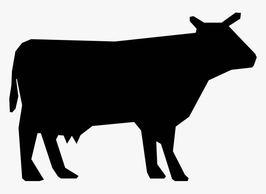 Cow Silhouette - Cow Silhouette Svg, HD Png Download, Free Download