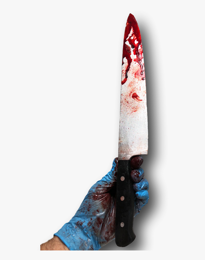 Fake Bloody Myers Kitchen Knife Weapon Halloween Costume - Hunting Knife, HD Png Download, Free Download