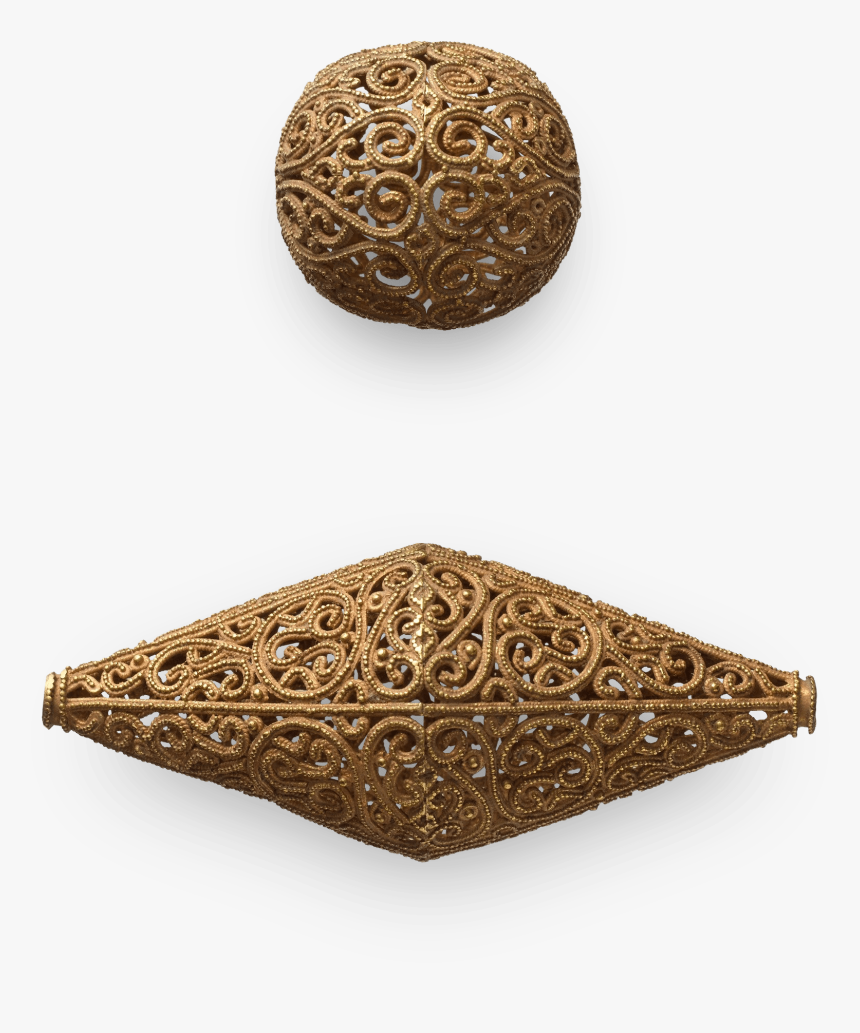 Spherical And Biconical Gold Beads, 1100 Islamic Dynastic - Wood, HD Png Download, Free Download