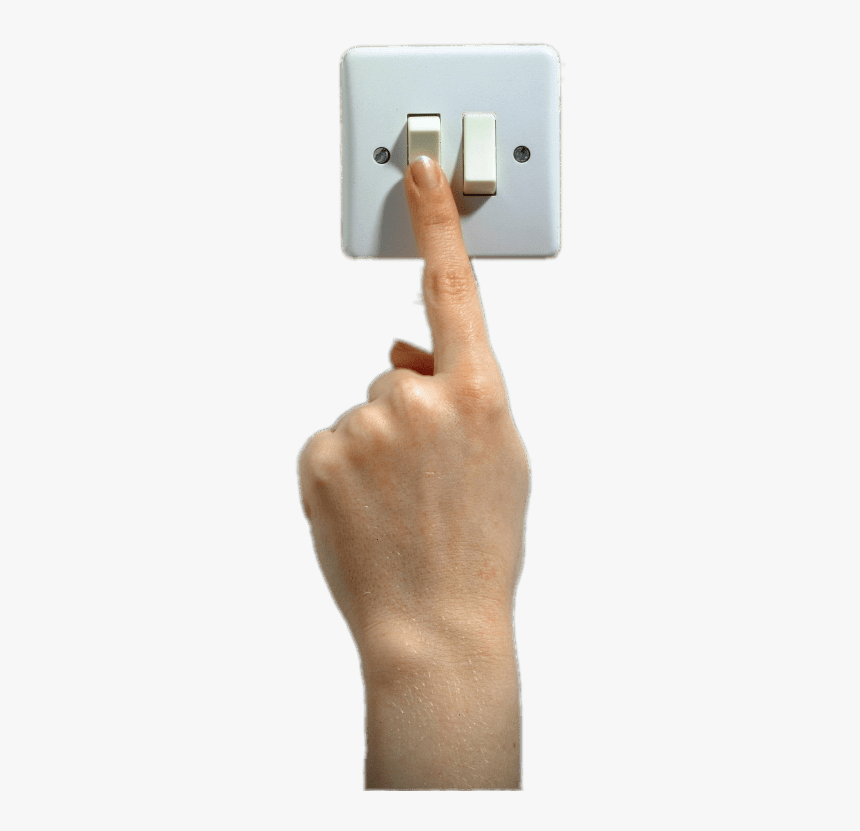 Finger On Light Switch Clip Arts - Light Switch Png, Transparent Png, Free Download