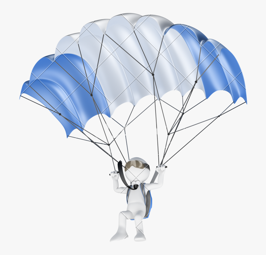 Parachute Man Png - 3d Model Parachute Png, Transparent Png, Free Download