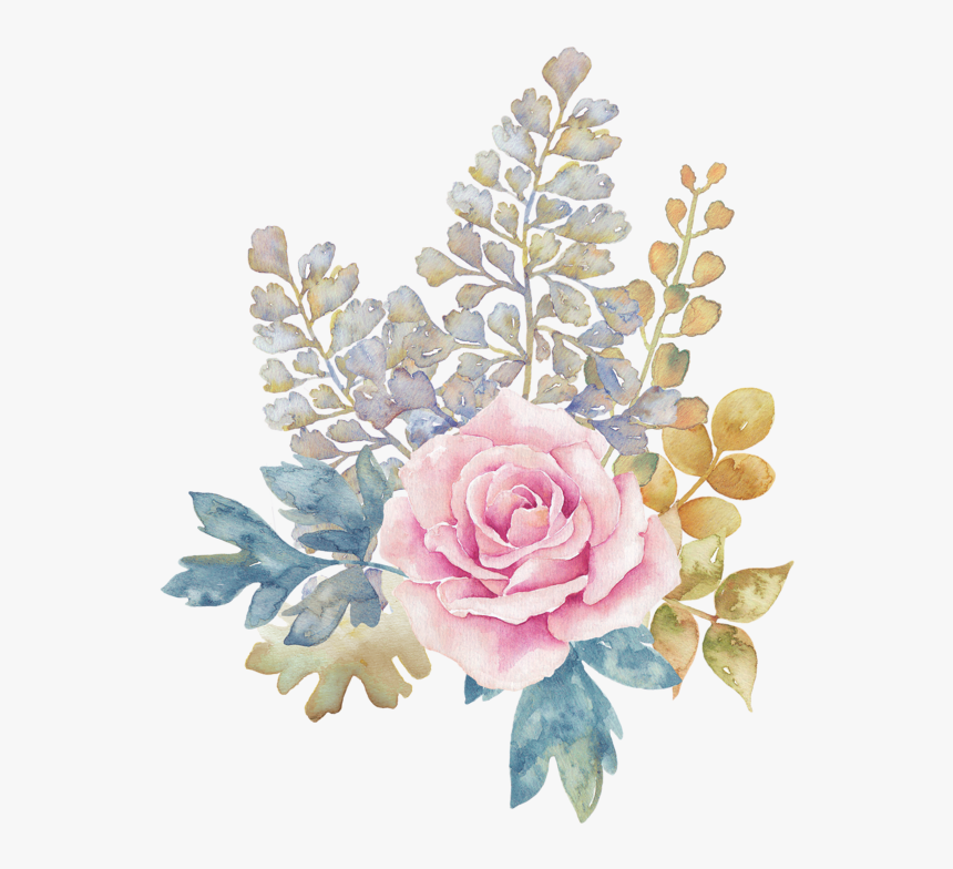 Gold Flower Png Vector, Clipart, Psd Peoplepng - Flower Watercolor Png, Transparent Png, Free Download