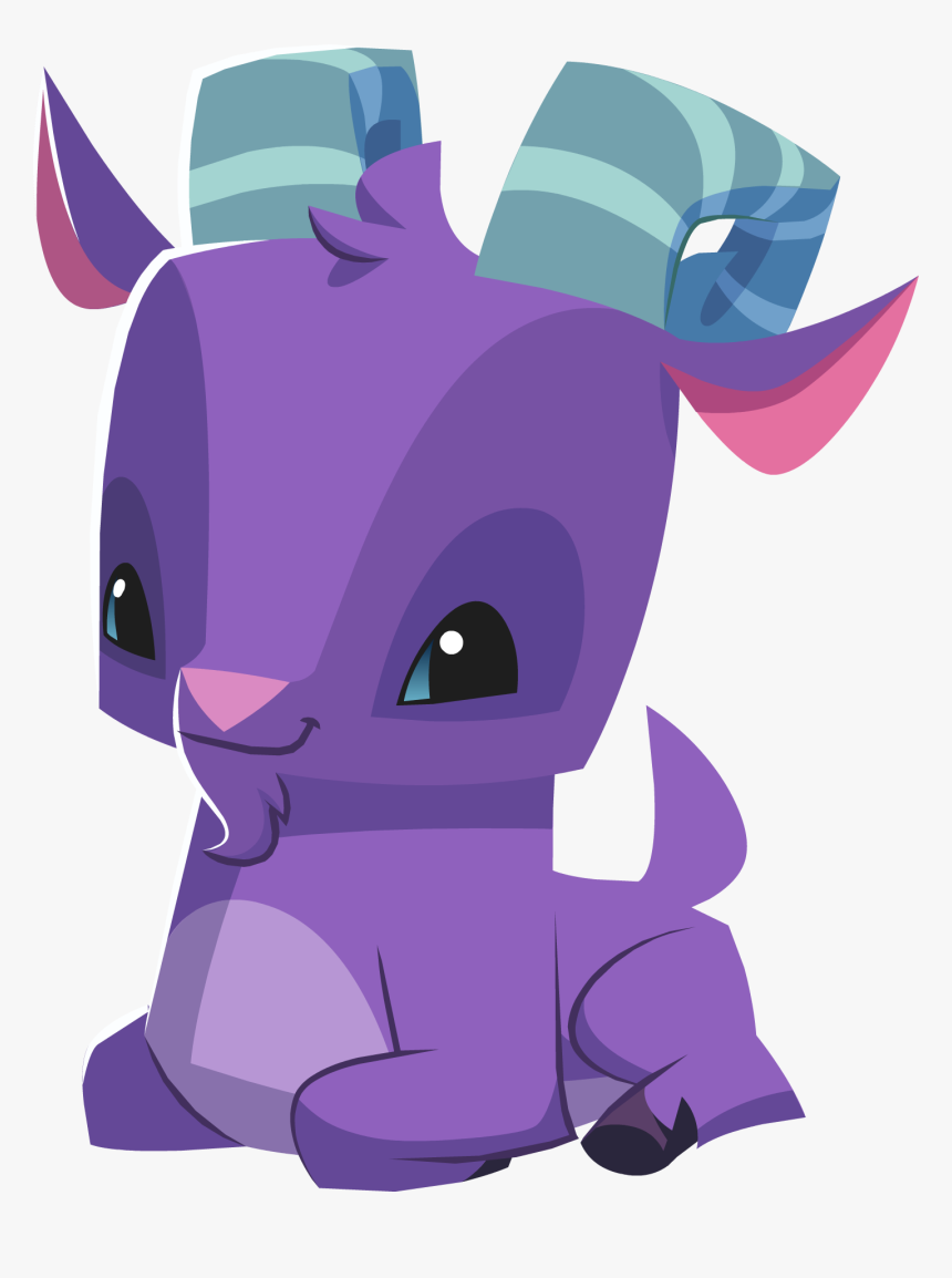 Image Sitting Purple Png - Animal Jam Goat Png, Transparent Png, Free Download