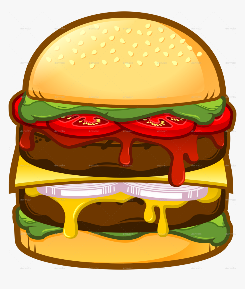 Big Burger Clipart Png, Transparent Png, Free Download