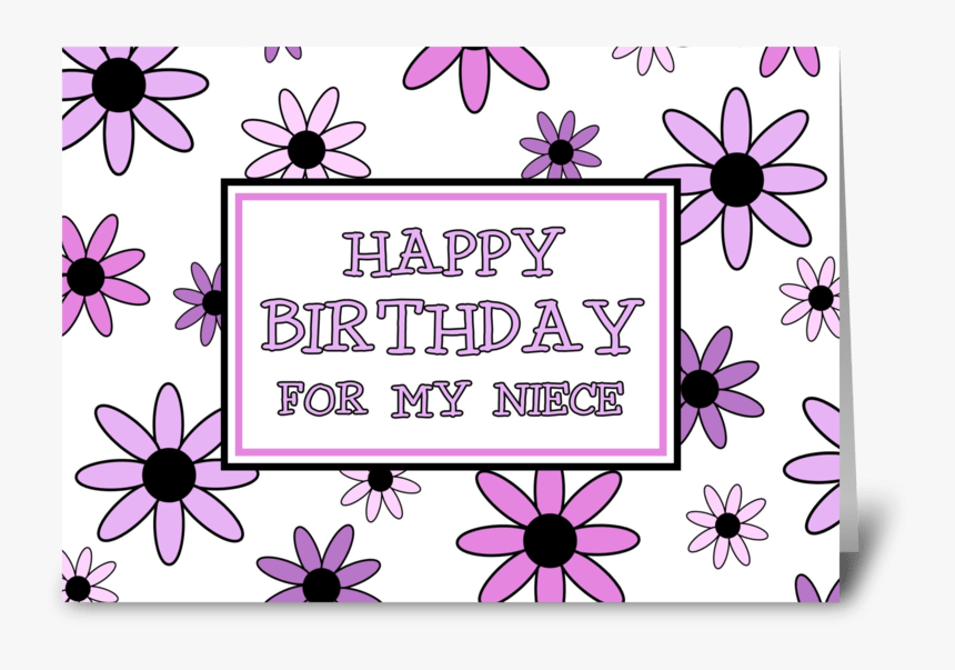 Niece Birthday Card Pretty Flowers Greeting Card - Thank You My Niece, HD Png Download, Free Download