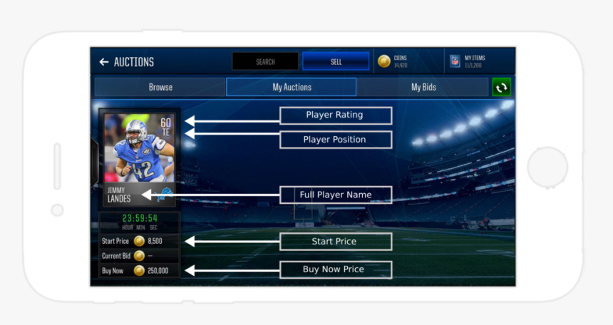 Madden Mobile 18 Auction House, HD Png Download, Free Download
