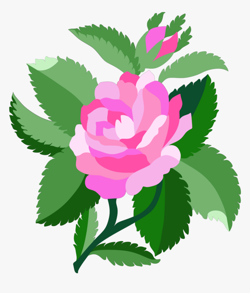 Free Rose Clipart, Animations And Vectors - Damask Rose Clipart, HD Png Download, Free Download