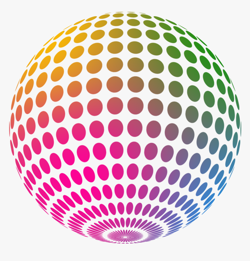 Clip Art Globo De Discoteca - Colorful Disco Ball Png, Transparent Png, Free Download