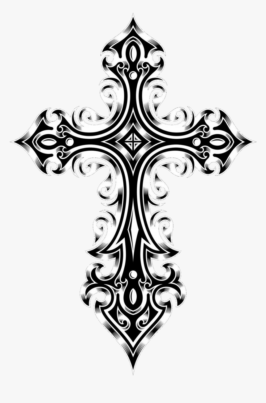 Clip Art Cross Tattoo Lucianoballack Report - Cross Designs Black Background, HD Png Download, Free Download