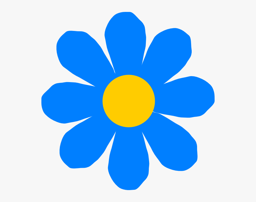 Pretty Flower Cliparts - Dark Blue Cartoon Flower Png, Transparent Png, Free Download