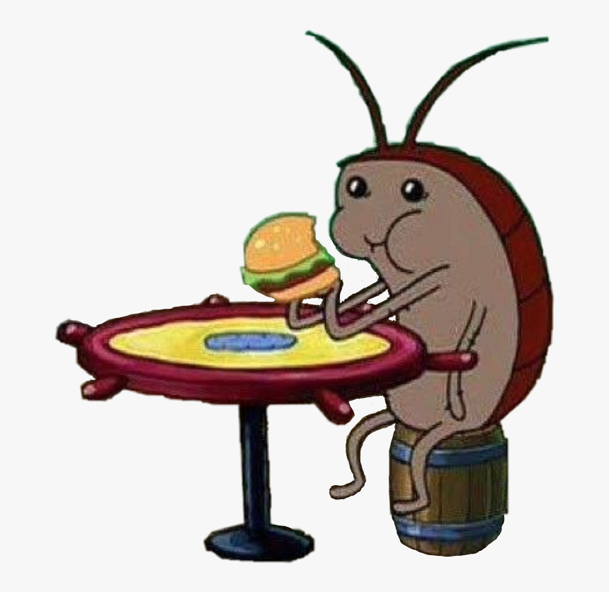 #spongebob #small #mini #krabby #patty #cockroach #freetoedit - Spongebob Roach, HD Png Download, Free Download