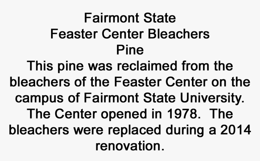 Fairmont State Feaster Center Bleachers Slimline Pencil - Comunidade Da Graça, HD Png Download, Free Download