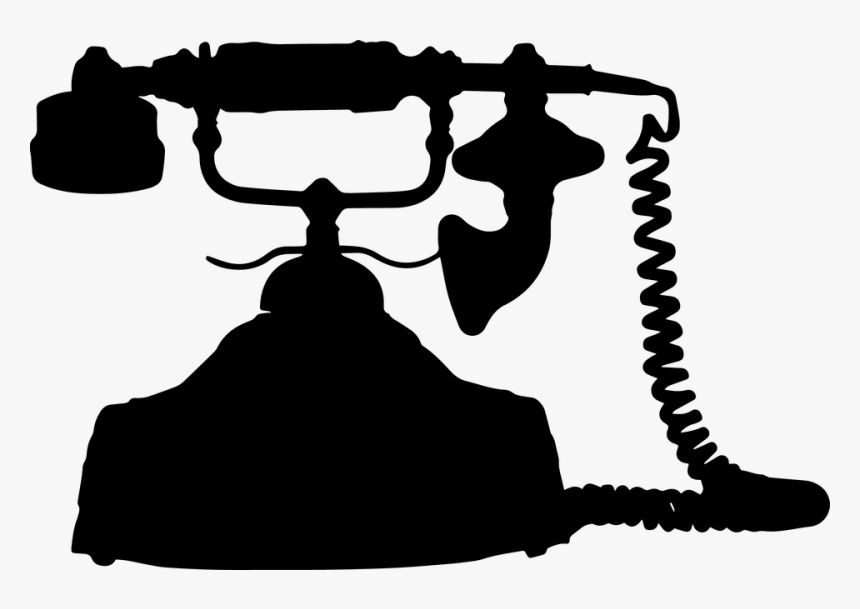 Old Phone, Silhouette, Old, Antique, Telephone - Old Phone Silhouette, HD Png Download, Free Download