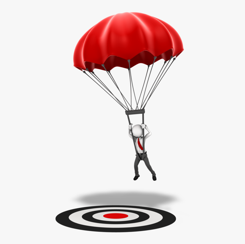 Know Your Target, Adjust Course To Reach It - Landing Parachute On Target, HD Png Download, Free Download