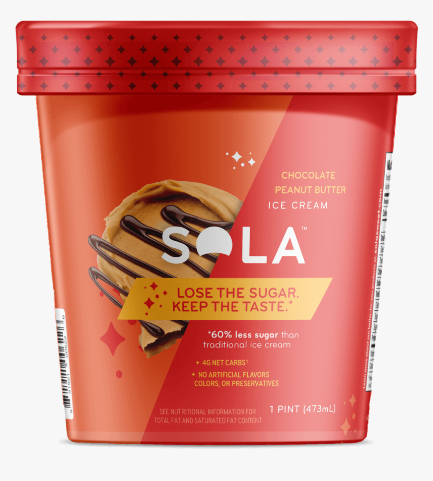 Chocolate Peanut Butter Icecream - Sola Ice Cream Keto, HD Png Download, Free Download