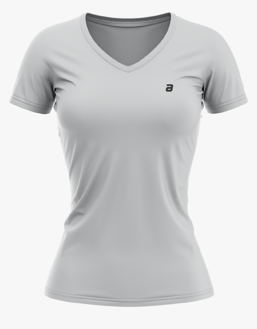 Playera Blanca Cuello V Mujer, HD Png Download, Free Download