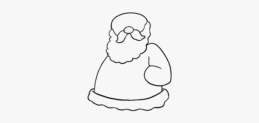 How To Draw Santa Claus - Line Art, HD Png Download, Free Download