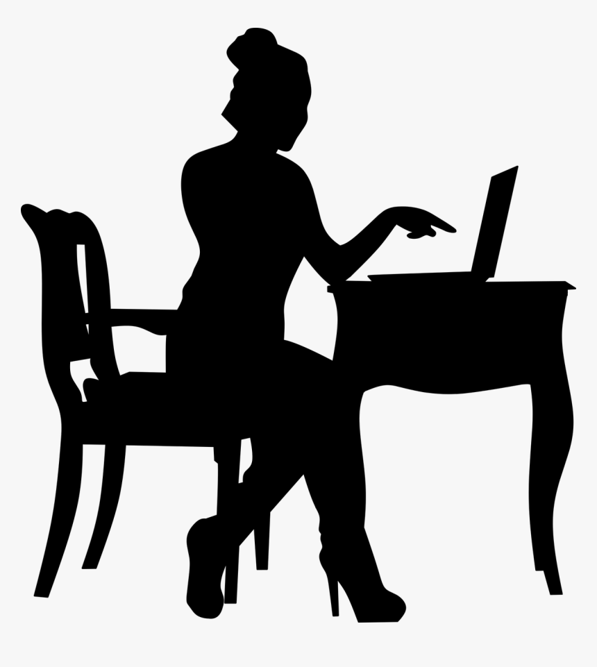 Businesswoman, Chat, Blog, Business, Phone - Business Woman Silhouette Png, Transparent Png, Free Download