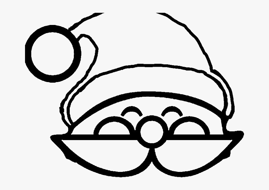 Coloring Pages Of Santa Claus Hat, HD Png Download, Free Download