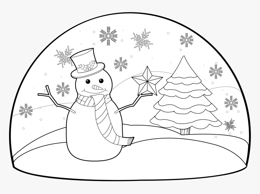 Snowy Clipart Black And White, HD Png Download, Free Download