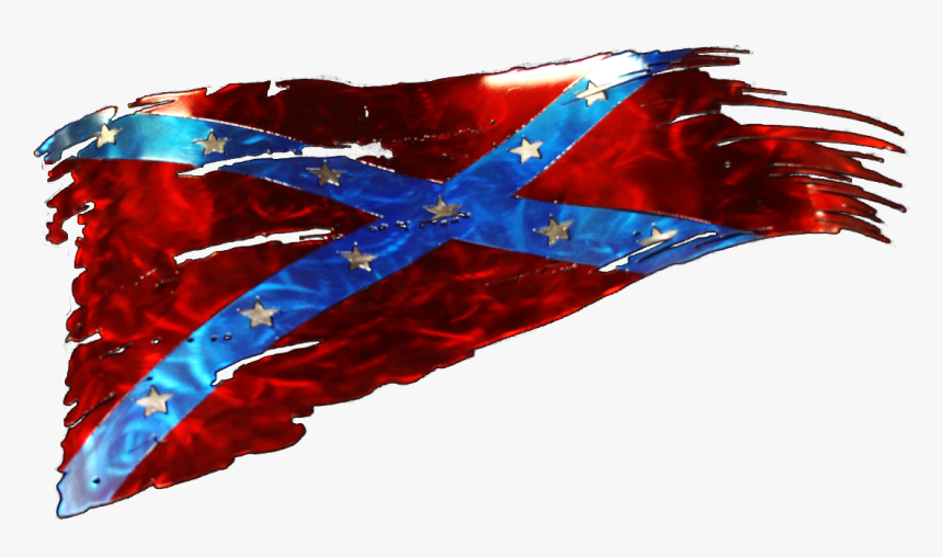 Tattered American Flag Vector - Plasma Cut Confederate Flag, HD Png Download, Free Download