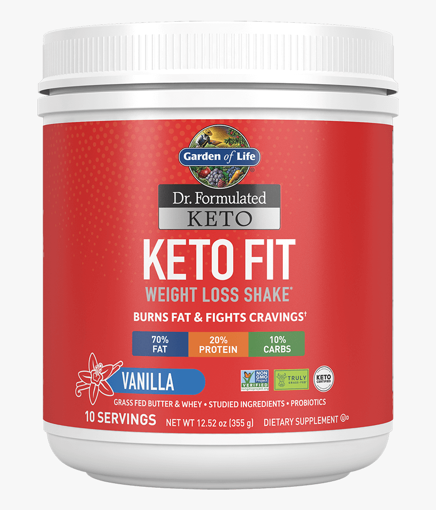 Keto Fit Weight Loss Shake† Vanilla - Garden Of Life, HD Png Download, Free Download