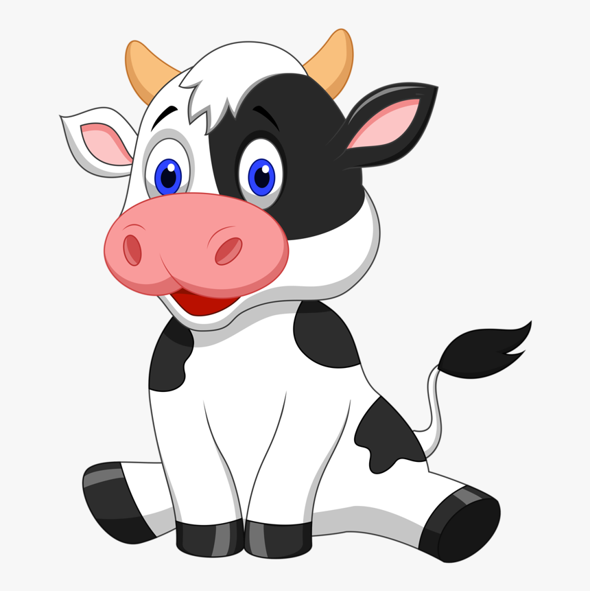 Pin By Shoshanav On - Cartoon Cow Drawing, HD Png Download, Free Download