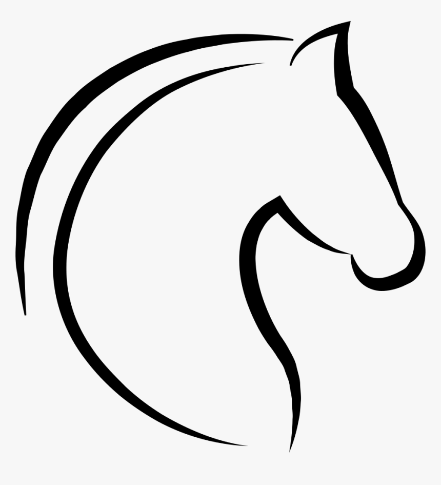 Horse Head With Hair Outline - Cabeça De Cavalo Desenho, HD Png Download, Free Download