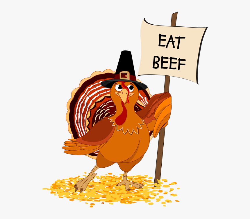 Eat Beef Turkey Clipart - Thanksgiving Turkey Eat Chicken, HD Png Download, Free Download