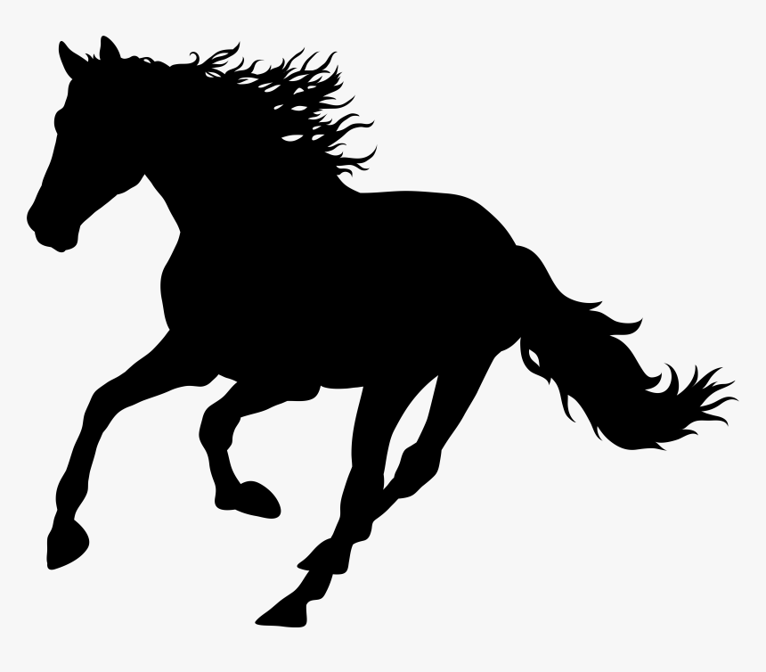 Mustang Horse Silhouette Running Transparent Free Download, HD Png Download, Free Download
