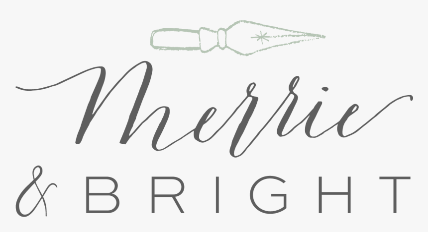 Merry And Bright Png -merrie & Bright - Calligraphy, Transparent Png, Free Download