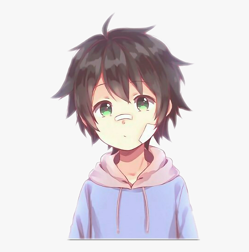 Freetoedit Animeboy Blackhair Greeneyes Anime Boy Black - Anime Boy With Black Hair, HD Png Download, Free Download