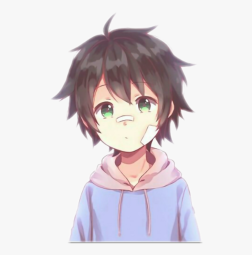 Freetoedit Animeboy Blackhair Greeneyes Anime Boy Black Anime Boy With Black Hair Hd Png Download Kindpng