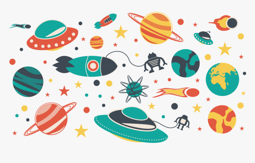 Universe Clipart Border - Space And Universe Cartoon, HD Png Download, Free Download