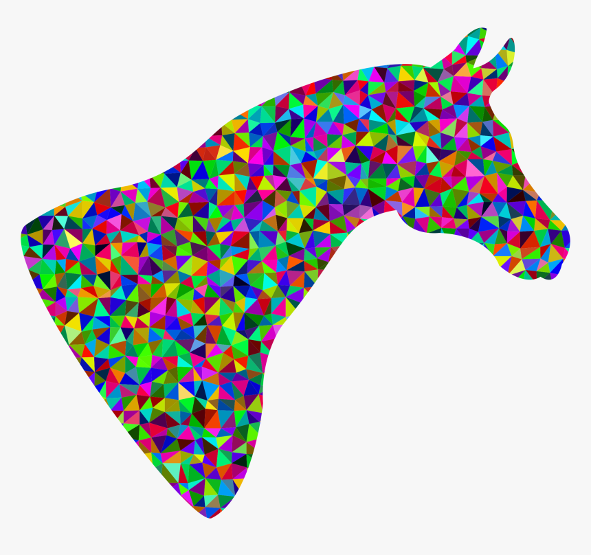 Prismatic Low Poly Horse Head Clip Arts - Horses Art Transparent Background, HD Png Download, Free Download