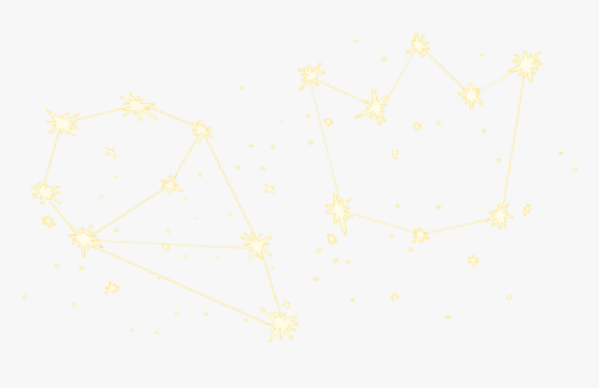 #constellations #stars #sparkles #cute #yellow - Line Art, HD Png Download, Free Download