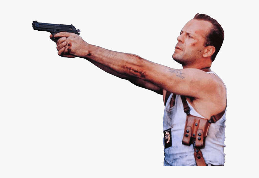 Pointing Gun Png - Bruce Willis Png, Transparent Png, Free Download