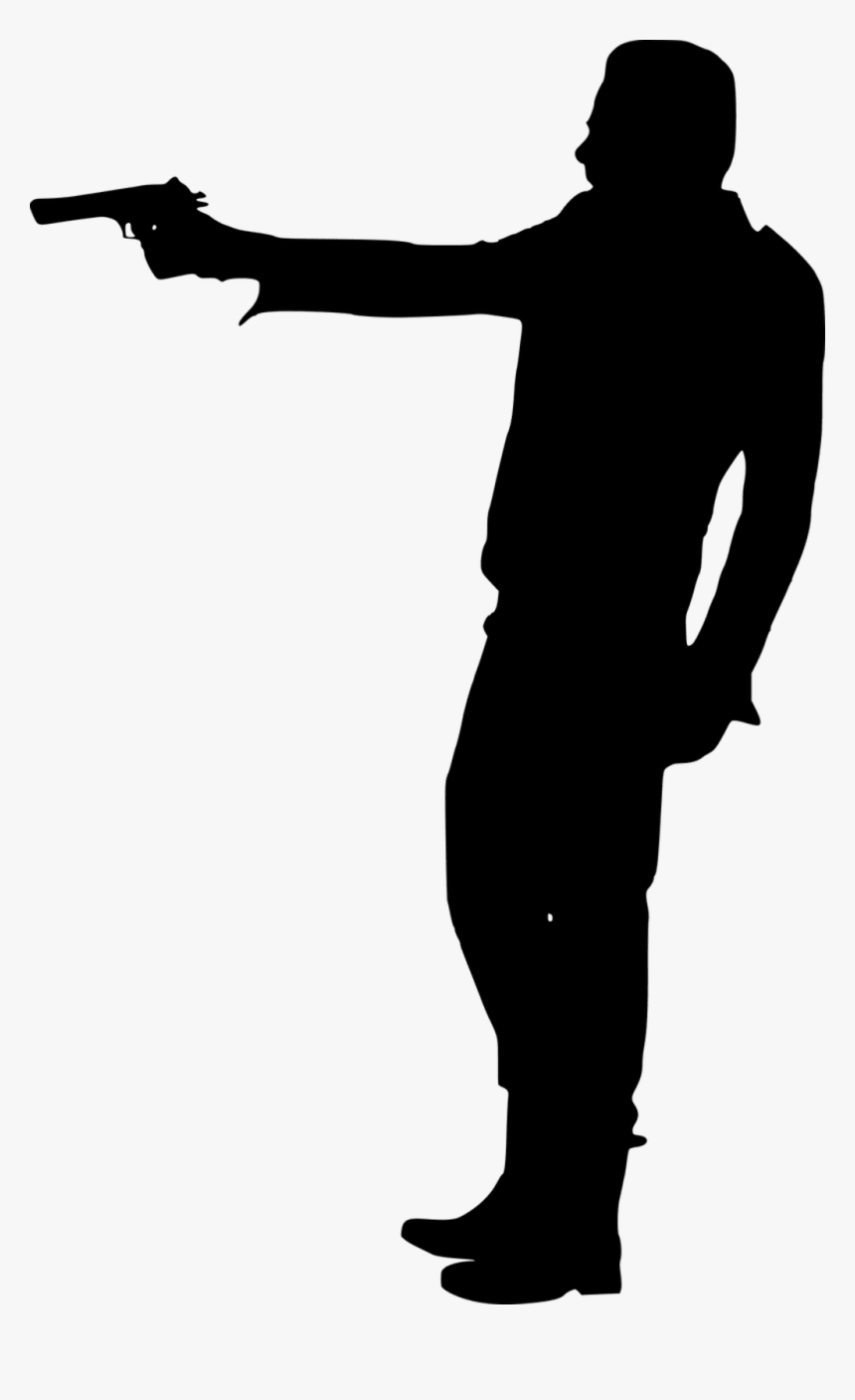 Silhouette, Gangster, Gun, Mafia, Organized Crime, - Man With Gun Silhouette Png, Transparent Png, Free Download