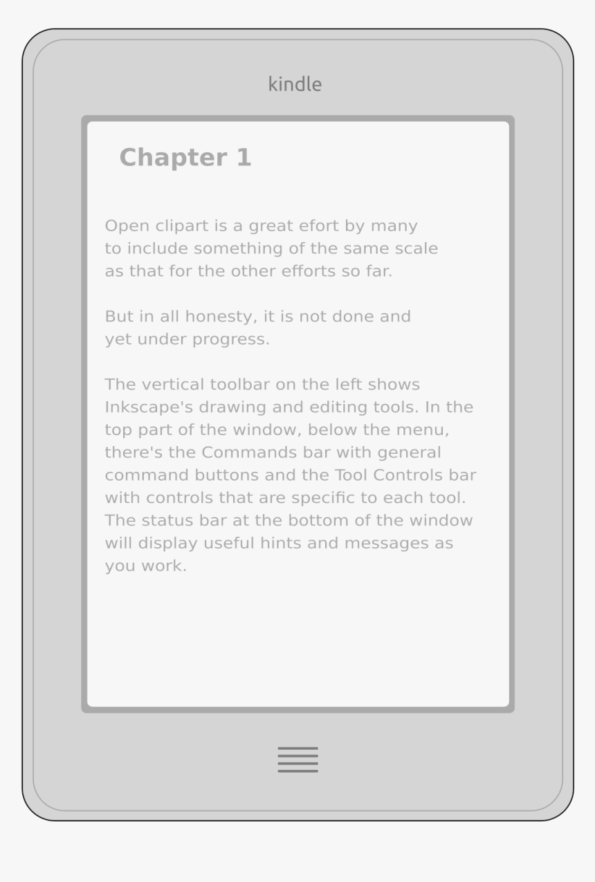 Kindle Touch Clip Arts - E-book Readers, HD Png Download, Free Download
