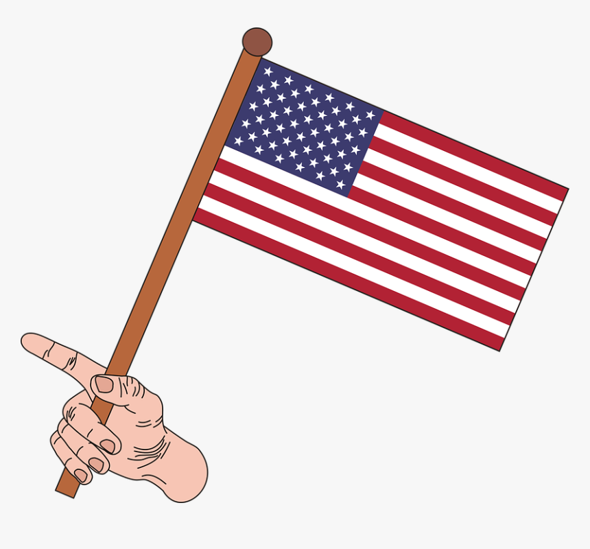 Flag, Usa, America, United States - Two American Flags Crossed, HD Png Download, Free Download