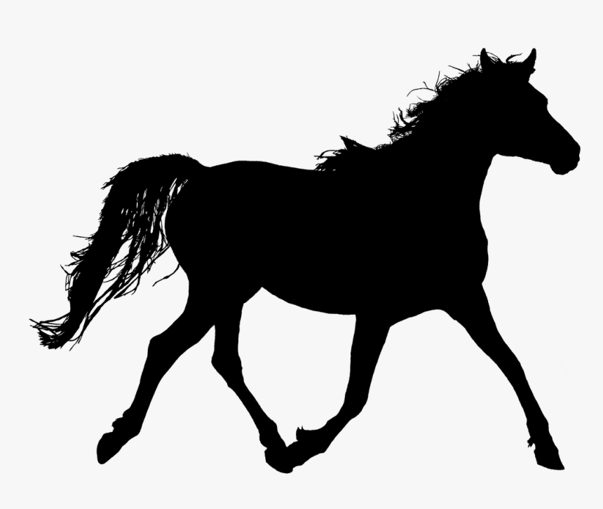 Horse Silhouette Trotting Free Picture - Girl Riding Horse Silhouette, HD Png Download, Free Download