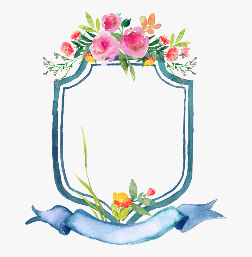 #ribbon #flower #frame #spring #summer #colorful #floral - Page Designs For Project, HD Png Download, Free Download