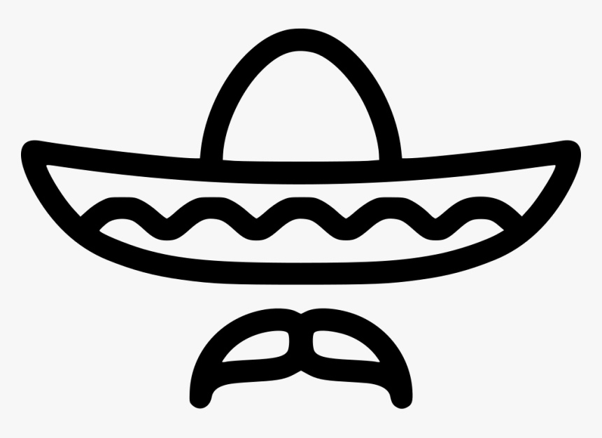 Hat Svg Sombrero - Sombrero Mexicano Png Blanco, Transparent Png, Free Download