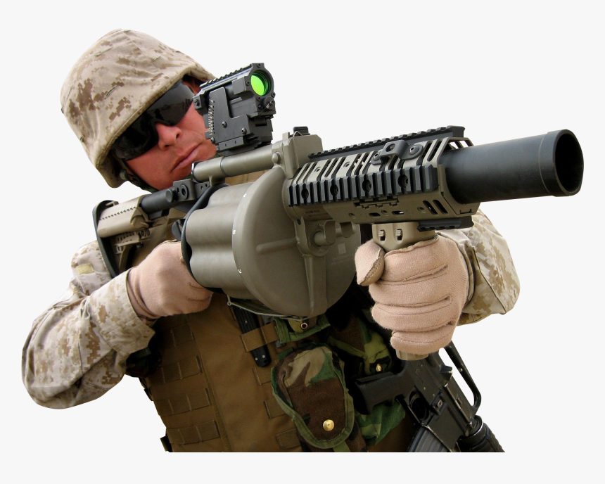 Person With Big Gun, HD Png Download, Free Download