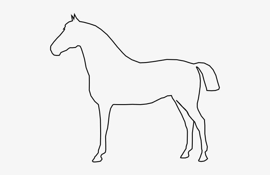 Simple Horse Coloring Page, HD Png Download, Free Download