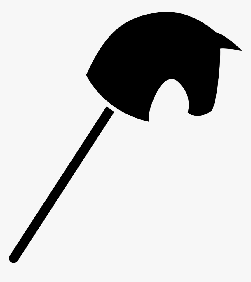 Toy Horse Head On A Stick Black Silhouette - Horse Stick Toy Icon, HD Png Download, Free Download